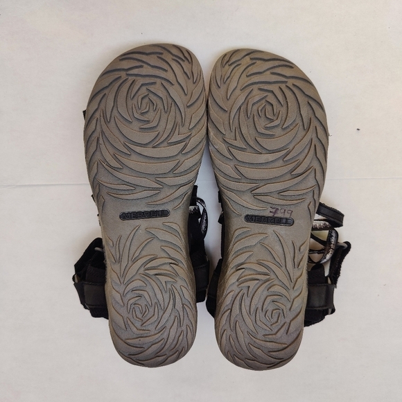 Merrell Women's Terran 3 Cush  Black/White Strappy Sandals US Size 11 EUR 42 - Picture 3 of 4